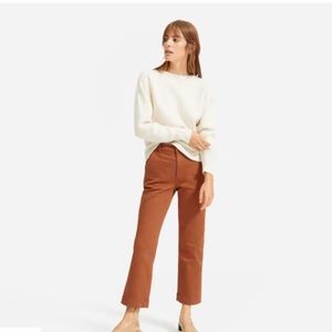 Everlane The Straight-Leg Crop in Cocoa Brown, 14